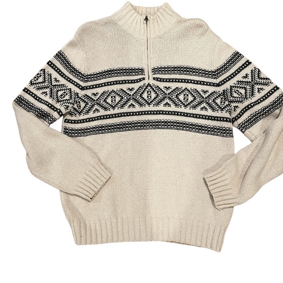 Eddie Bauer Knitted Quarter Zip Long Sleeves Pullover Sweater Size M - Picture 4 of 7